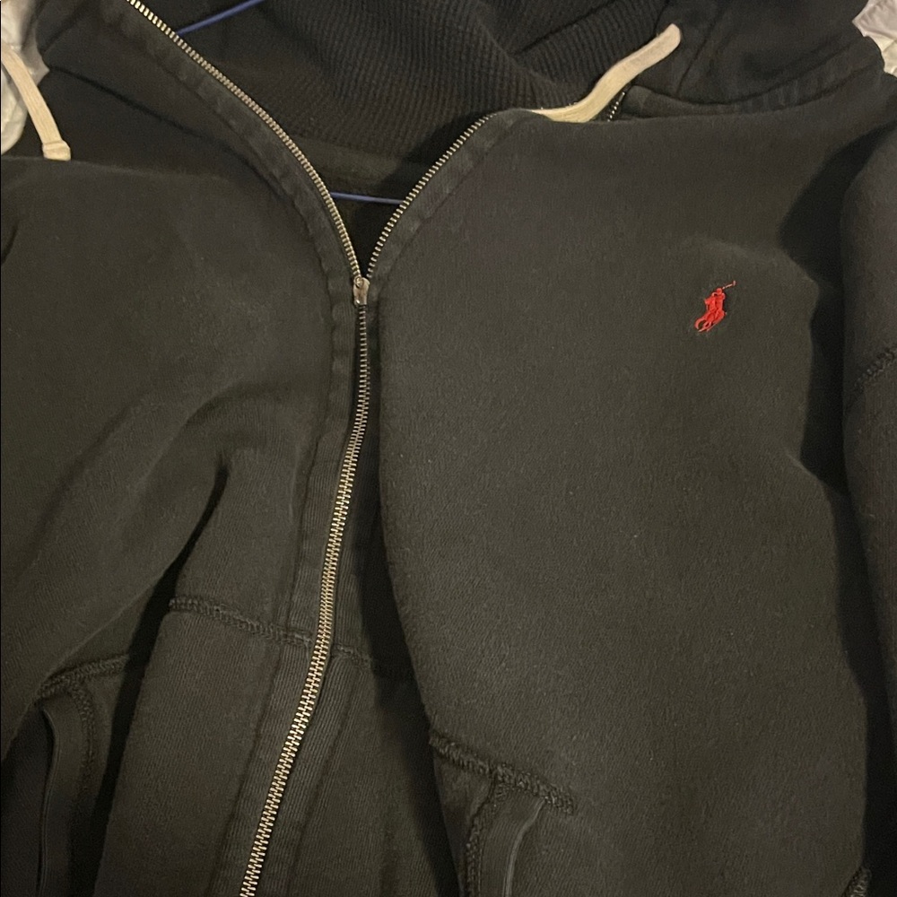 Polo by Ralph Lauren Black Sweater with Red Logo